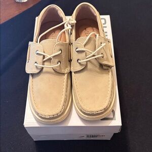 Beige Nubuck Boat Shoes kids size 3